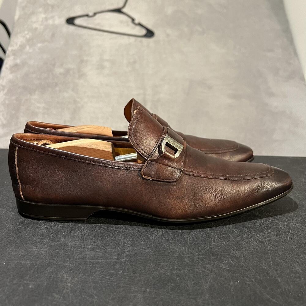 Magnanni Niko Loafer Mens 9.5 Cognac Leather Loafers Slip On Dress Formal Mens